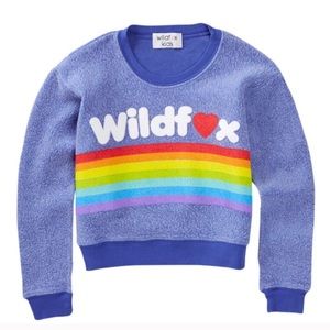 Wildfox Kids Rainbow Purple Baggy Beach Jumper